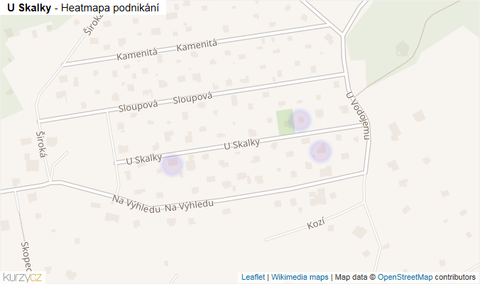 Mapa U Skalky - Firmy v ulici.