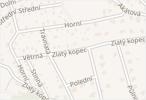 Zlatý kopec v obci Zdiby - mapa ulice
