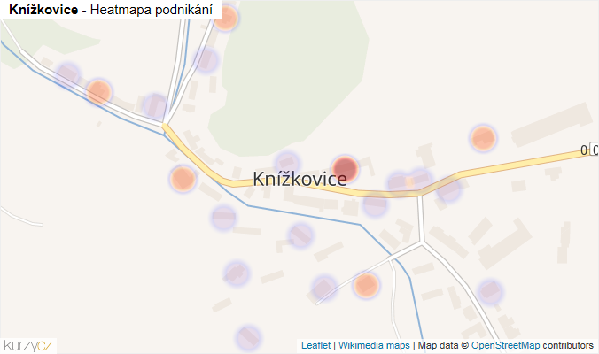 Mapa Knížkovice - Firmy v části obce.