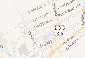 Wolkerova v obci Zdice - mapa ulice
