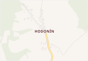 Hodonín v obci Zdíkov - mapa části obce
