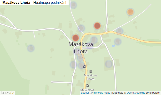Mapa Masákova Lhota - Firmy v části obce.