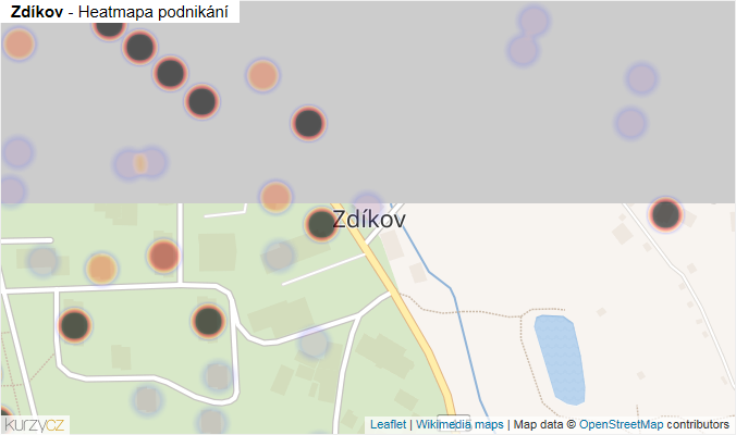 Mapa Zdíkov - Firmy v části obce.