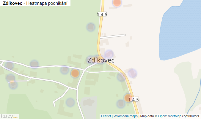 Mapa Zdíkovec - Firmy v části obce.