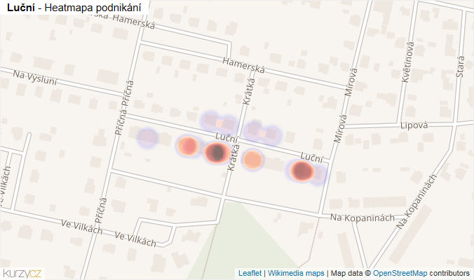 Mapa Luční - Firmy v ulici.
