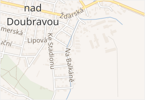 Na Balkáně v obci Ždírec nad Doubravou - mapa ulice