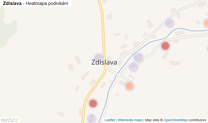 Mapa Zdislava - Firmy v části obce.