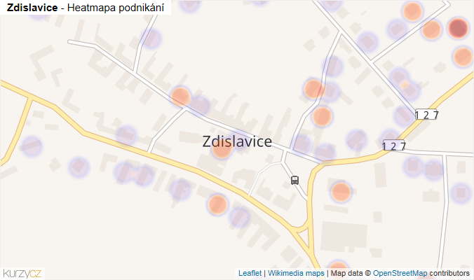 Mapa Zdislavice - Firmy v části obce.