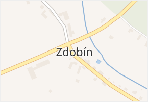 Zdobín v obci Zdobín - mapa části obce