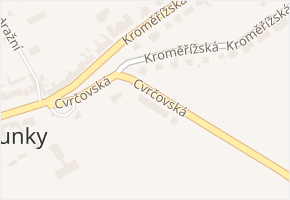 Cvrčovská v obci Zdounky - mapa ulice