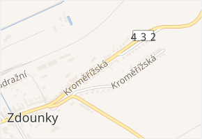 Kroměřížská v obci Zdounky - mapa ulice