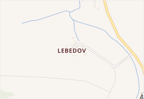Lebedov v obci Zdounky - mapa části obce