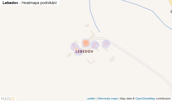 Mapa Lebedov - Firmy v části obce.