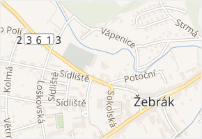 Na Hřišti v obci Žebrák - mapa ulice