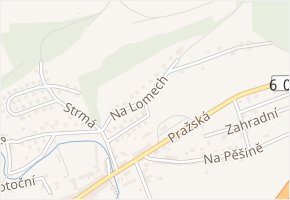 Na Lomech v obci Žebrák - mapa ulice