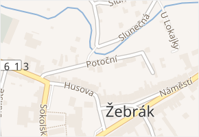 Potoční v obci Žebrák - mapa ulice