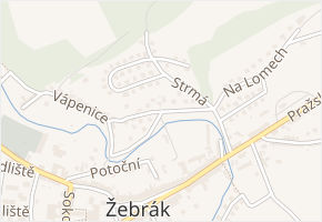 Slunečná v obci Žebrák - mapa ulice