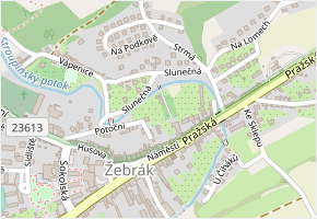 U Lokajky v obci Žebrák - mapa ulice