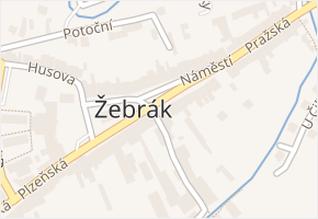 Žebrák v obci Žebrák - mapa části obce