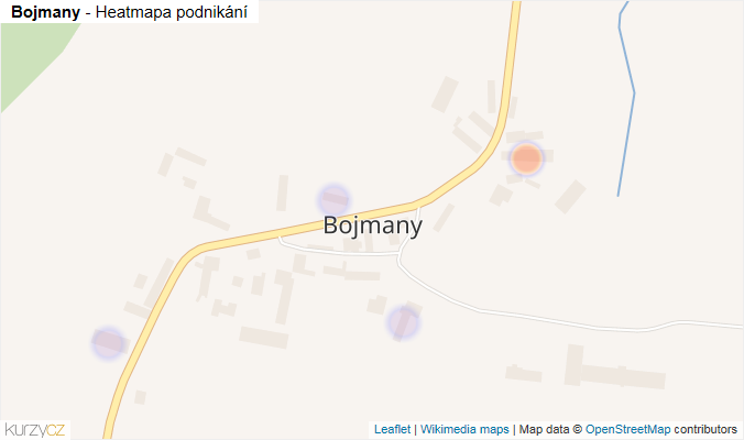 Mapa Bojmany - Firmy v části obce.