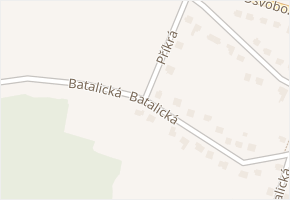 Batalická v obci Želechovice nad Dřevnicí - mapa ulice