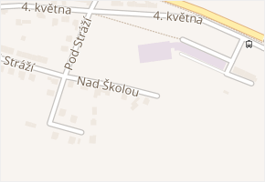Nad Školou v obci Želechovice nad Dřevnicí - mapa ulice