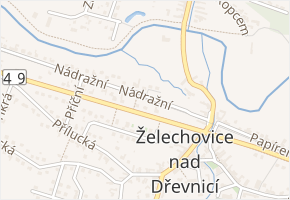 Nádražní v obci Želechovice nad Dřevnicí - mapa ulice