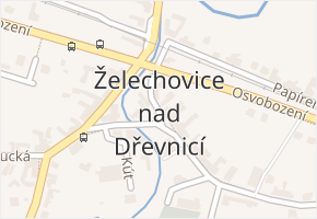 Želechovice nad Dřevnicí v obci Želechovice nad Dřevnicí - mapa části obce