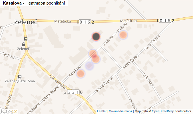 Mapa Kasalova - Firmy v ulici.