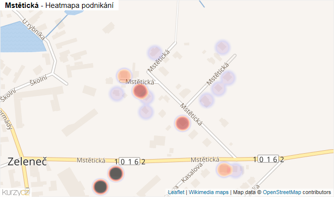 Mapa Mstětická - Firmy v ulici.