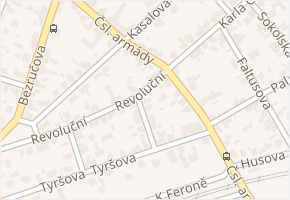 Revoluční v obci Zeleneč - mapa ulice