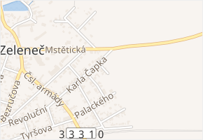 Východní v obci Zeleneč - mapa ulice