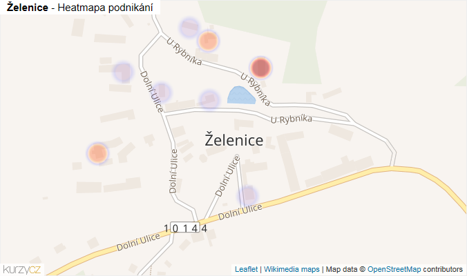 Mapa Želenice - Firmy v části obce.