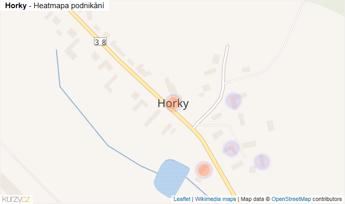 Mapa Horky - Firmy v části obce.