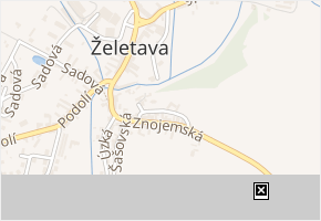 Hřbitovní v obci Želetava - mapa ulice