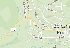 Javorská v obci Železná Ruda - mapa ulice