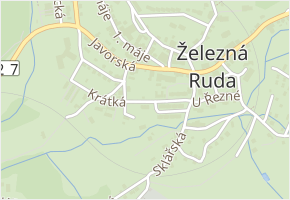 Krátká v obci Železná Ruda - mapa ulice