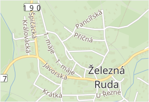 Šumavská v obci Železná Ruda - mapa ulice