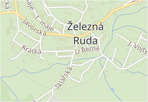 U Řezné v obci Železná Ruda - mapa ulice