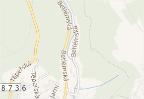 Betlémská v obci Železný Brod - mapa ulice