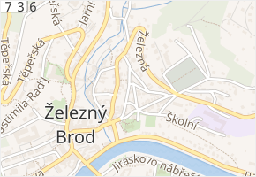 Hluboká v obci Železný Brod - mapa ulice