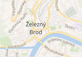 Husova v obci Železný Brod - mapa ulice
