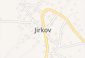 Jirkov v obci Železný Brod - mapa části obce