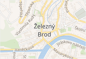 Komenského v obci Železný Brod - mapa ulice