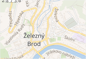 Křížová v obci Železný Brod - mapa ulice