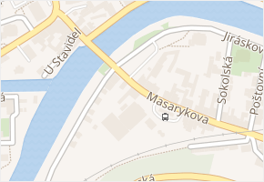Masarykova v obci Železný Brod - mapa ulice