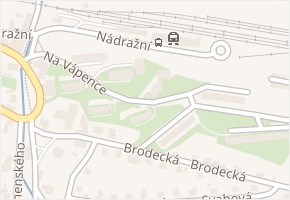 Na Vápence v obci Železný Brod - mapa ulice