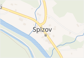 Splzov v obci Železný Brod - mapa části obce