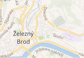 V Trávníkách v obci Železný Brod - mapa ulice