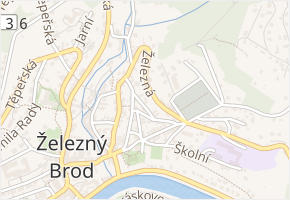 Zahradnická v obci Železný Brod - mapa ulice